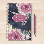 Glitter Waterverf Pink Floral Girly Planner