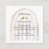 Glitter waterverf regenboog visitekaartje (Achterkant)