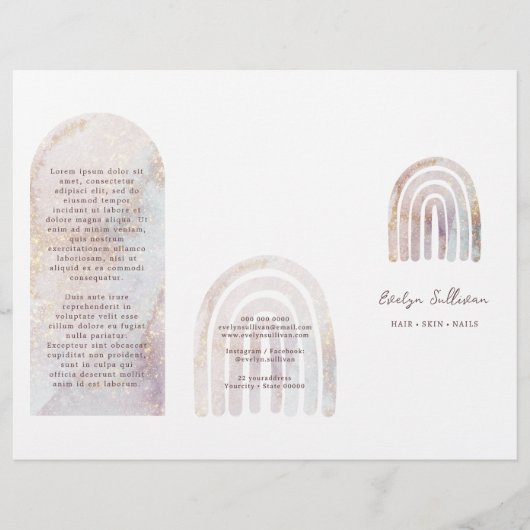 Glitter waterverf regenboogbrochure (Voorkant)