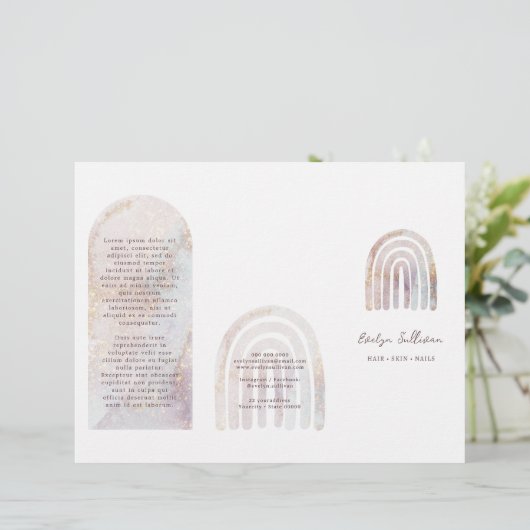 Glitter waterverf regenboogbrochure (Staand voorkant)