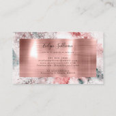 Glitter waterverf roos goud folie visitekaartje (Achterkant)