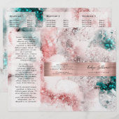 Glitter waterverf roos gouden folie (Voorkant / Achterkant)