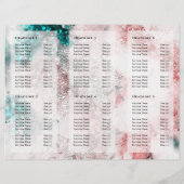 Glitter waterverf roos gouden folie (Achterkant)