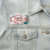 Glitter Waterverf Roos Goudfolie Naamplaatje (In situ)