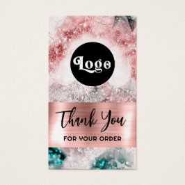 Glitter Waterverf Roos Goudfolie Pakket Invoegen Visitekaartje