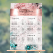 Glitter Waterverf Roos Goudfolie prijslijst Acryl Bord (Neutraal)