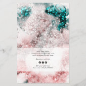 Glitter Waterverf Roos Goudfolie prijslijst Flyer (Achterkant)