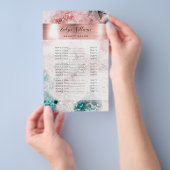 Glitter Waterverf Roos Goudfolie prijslijst Flyer (Hand)