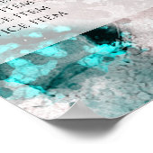 Glitter Waterverf Roos Goudfolie prijslijst Poster (Hoek)