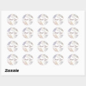 Glitter Waterverf Shapes Dank je Ronde Sticker (Vel)