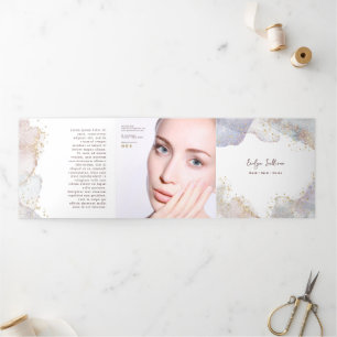 Glitter Waterverf Shapes Trifold Brochure Drieluik Kaart