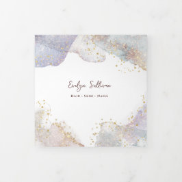 Glitter Waterverf Shapes Trifold Brochure Drieluik Kaart