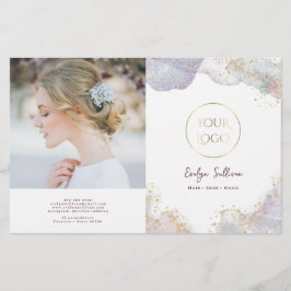 Glitter waterverf vormen bifold brochure
