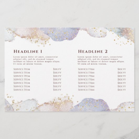 Glitter waterverf vormen bifold brochure (Achterkant)