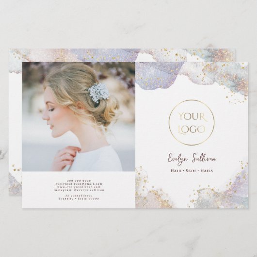 Glitter waterverf vormen bifold brochure (Voorkant / Achterkant)