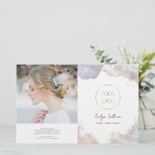 Glitter waterverf vormen bifold brochure (Staand voorkant)