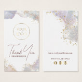 Glitter waterverf vormen bijsluiter visitekaartje (Voorkant /achterkant)