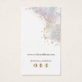 Glitter waterverf vormen bijsluiter visitekaartje (Achterkant)