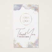 Glitter waterverf vormen bijsluiter visitekaartje (Voorkant)