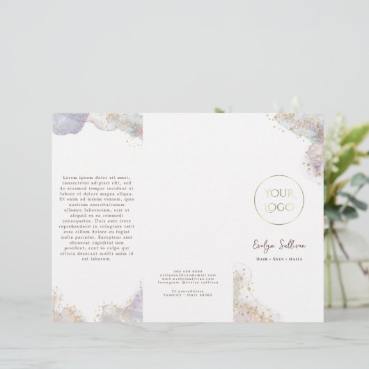 Glitter waterverf vormen brochure (Staand voorkant)