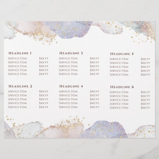 Glitter waterverf vormen brochure (Achterkant)