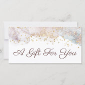 Glitter waterverf vormen cadeaubon (Voorkant)