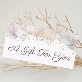 Glitter waterverf vormen cadeaubon