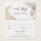 Glitter waterverf vormen cadeaubon visitekaartje (Voorkant /achterkant)