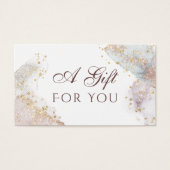 Glitter waterverf vormen cadeaubon visitekaartje (Voorkant)