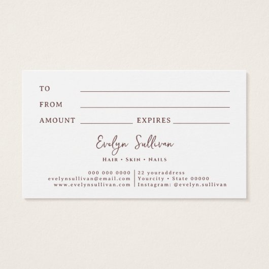 Glitter waterverf vormen cadeaubon visitekaartje (Achterkant)