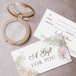 Glitter waterverf vormen cadeaubon visitekaartje