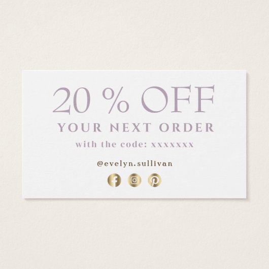 Glitter waterverf vormen dank u kortingskaart visitekaartje (Achterkant)