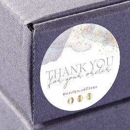 Glitter waterverf vormen dank u sticker