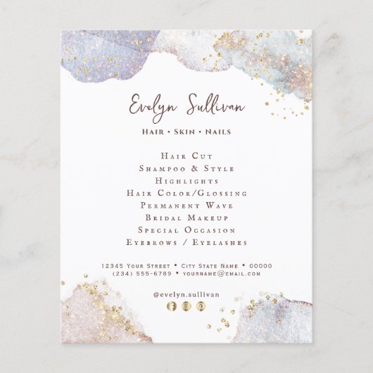 Glitter waterverf vormen flyer (Voorkant)