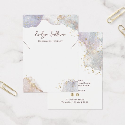 Glitter waterverf vormen ketting display kaart (Kantoor)