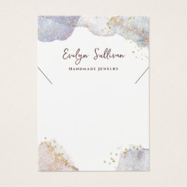 Glitter waterverf vormen ketting display kaart