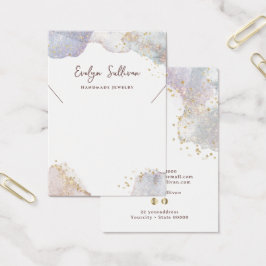 Glitter waterverf vormen ketting display kaart