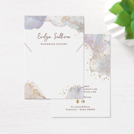 Glitter waterverf vormen ketting display kaart (Bureau)