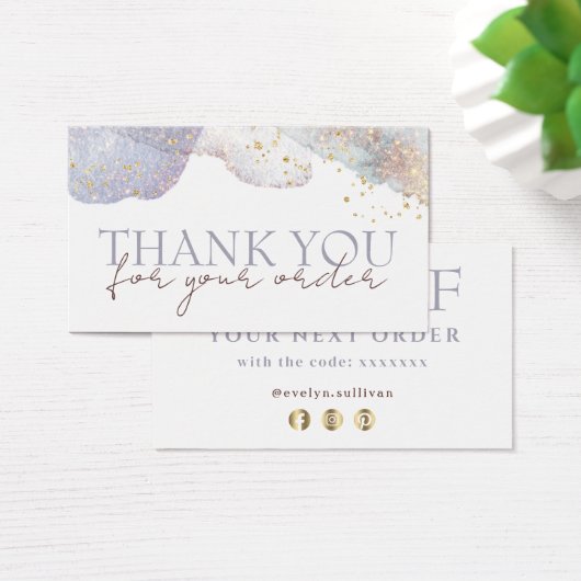 Glitter waterverf vormen kortingskaart visitekaartje (Bureau)