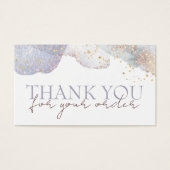 Glitter waterverf vormen kortingskaart visitekaartje (Voorkant)