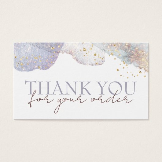Glitter waterverf vormen kortingskaart visitekaartje (Voorkant)