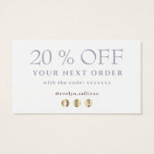 Glitter waterverf vormen kortingskaart visitekaartje (Achterkant)