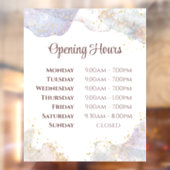 Glitter Waterverf Vormen Openingstijden Raamsticker (Vel 2)