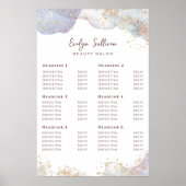 Glitter Waterverf Vormen Prijslijst Poster (Voorkant)