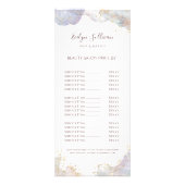 Glitter waterverf vormen prijslijst rack kaart (Voorkant)