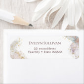 Glitter waterverf vormen retour adreslabel etiket (Insitu)