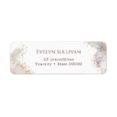 Glitter waterverf vormen retour adreslabel etiket (Voorkant)