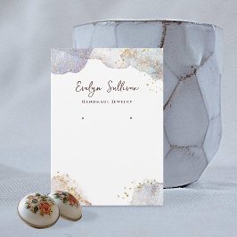 Glitter waterverf vormen sieraden display kaart