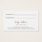 Glitter waterverf vormen verwijzingskaart visitekaartje (Achterkant)