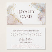 Glitter waterverf vormt loyaliteitskaart visitekaartje (Voorkant /achterkant)